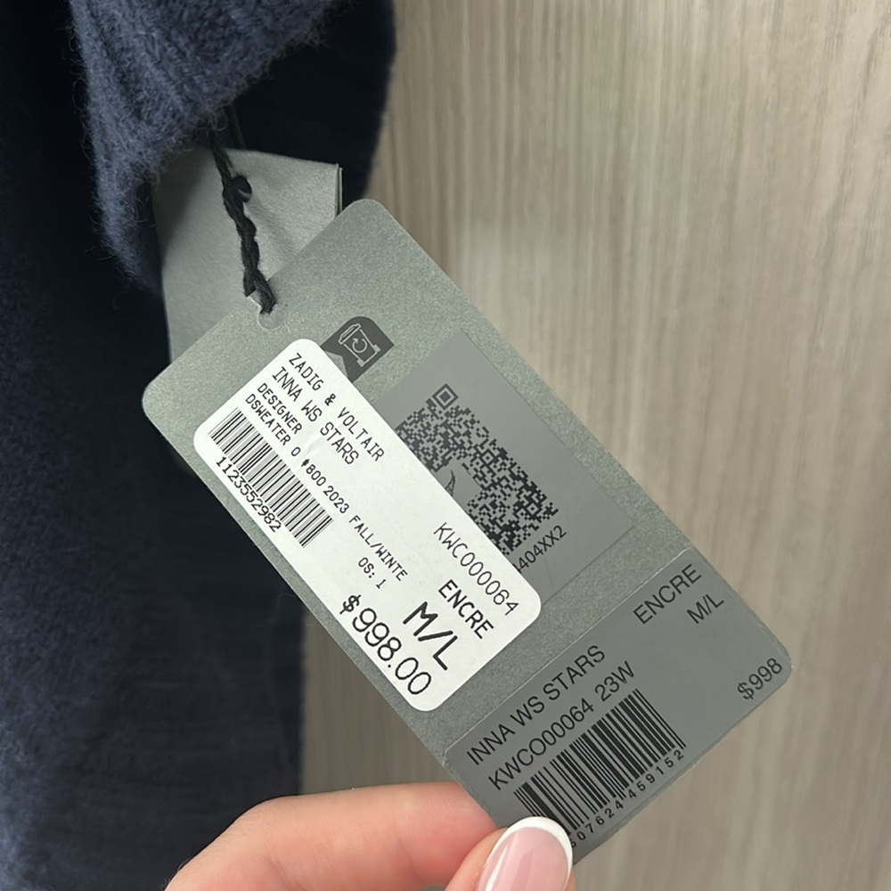 Zadig & Voltaire Inna Stars Cashmere Cardigan - Picture 3 of 3